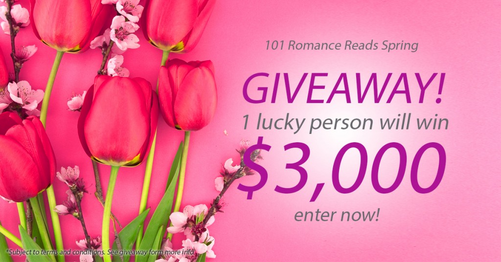 Big Romance Author $3,000 Spring Giveaway April 1-30th, 2016.